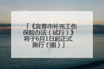 《宜春市补充工伤保险办法（试行）》将于6月1日起正式施行（图）