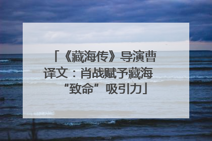 《藏海传》导演曹译文：肖战赋予藏海“致命”吸引力