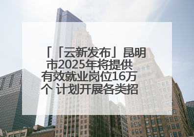 「云新发布」昆明市2025年将提供有效就业岗位16万个 计划开展各类招聘会200余场次