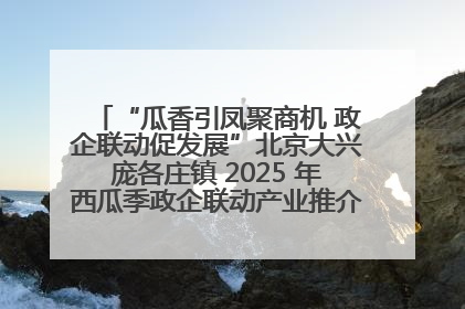 “瓜香引凤聚商机 政企联动促发展”北京大兴庞各庄镇 2025 年西瓜季政企联动产业推介活动圆满举行