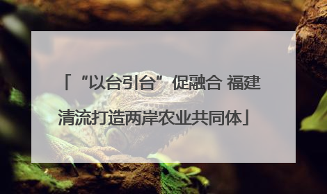 “以台引台”促融合 福建清流打造两岸农业共同体