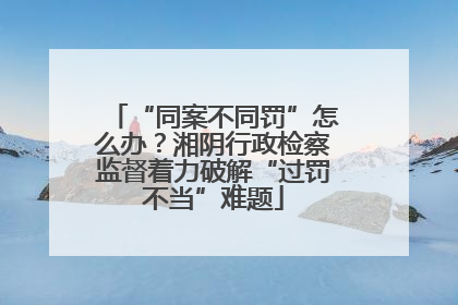 “同案不同罚”怎么办？湘阴行政检察监督着力破解“过罚不当”难题