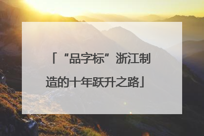 “品字标”浙江制造的十年跃升之路