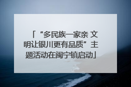 “多民族一家亲 文明让银川更有品质”主题活动在闽宁镇启动