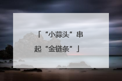 “小蒜头”串起“金链条”