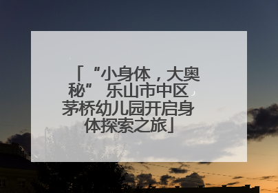 “小身体，大奥秘” 乐山市中区茅桥幼儿园开启身体探索之旅