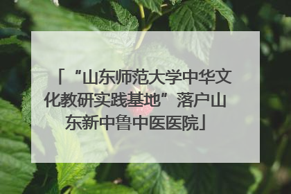 “山东师范大学中华文化教研实践基地”落户山东新中鲁中医医院