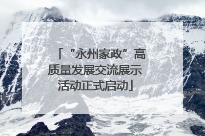 “永州家政”高质量发展交流展示活动正式启动
