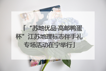 “苏地优品·高邮鸭蛋杯”江苏地理标志伴手礼专场活动在宁举行