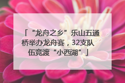 “龙舟之乡”乐山五通桥举办龙舟赛，32支队伍竞渡“小西湖”
