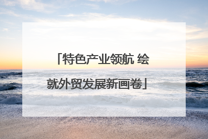 特色产业领航 绘就外贸发展新画卷