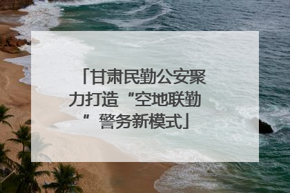 甘肃民勤公安聚力打造“空地联勤”警务新模式