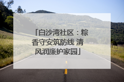 白沙湾社区：粽香守安筑防线 清风润廉护家园