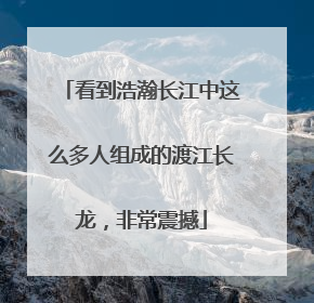 看到浩瀚长江中这么多人组成的渡江长龙，非常震撼