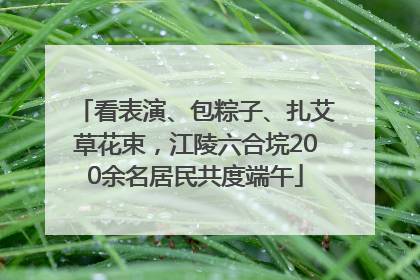 看表演、包粽子、扎艾草花束，江陵六合垸200余名居民共度端午