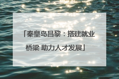 秦皇岛昌黎：搭建就业桥梁 助力人才发展
