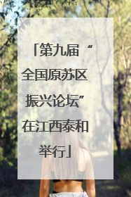 第九届“全国原苏区振兴论坛”在江西泰和举行