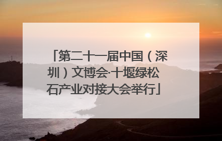 第二十一届中国（深圳）文博会·十堰绿松石产业对接大会举行