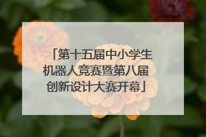 第十五届中小学生机器人竞赛暨第八届创新设计大赛开幕