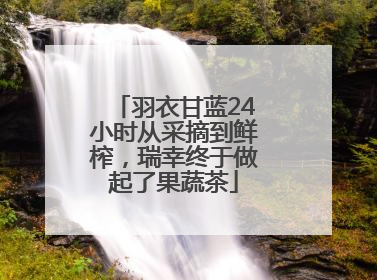 羽衣甘蓝24小时从采摘到鲜榨，瑞幸终于做起了果蔬茶