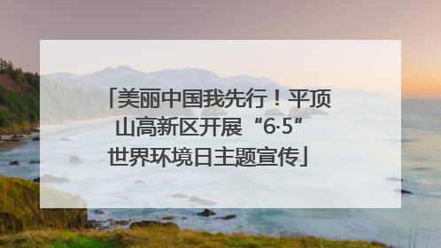 美丽中国我先行！平顶山高新区开展“6·5”世界环境日主题宣传
