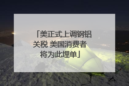 美正式上调钢铝关税 美国消费者将为此埋单