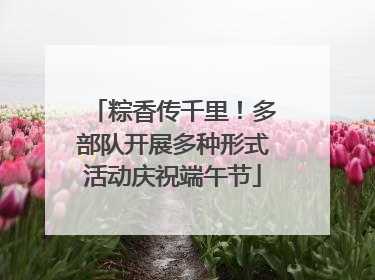 粽香传千里！多部队开展多种形式活动庆祝端午节