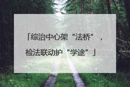 综治中心架“法桥”，检法联动护“学途”