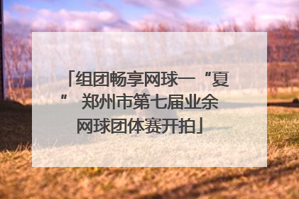 组团畅享网球一“夏” 郑州市第七届业余网球团体赛开拍