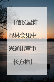 信长星许昆林会见中兴通讯董事长方榕
