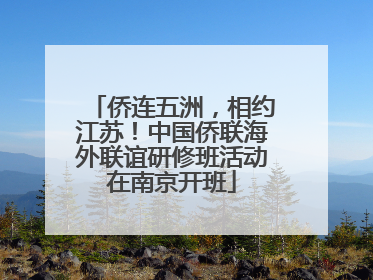 侨连五洲，相约江苏！中国侨联海外联谊研修班活动在南京开班