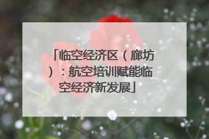 临空经济区（廊坊）：航空培训赋能临空经济新发展