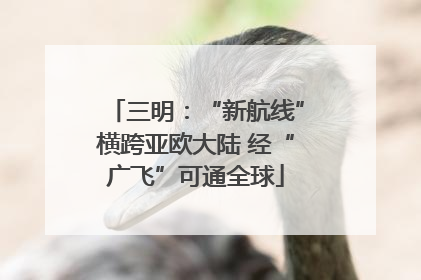 三明：“新航线”横跨亚欧大陆 经“广飞”可通全球