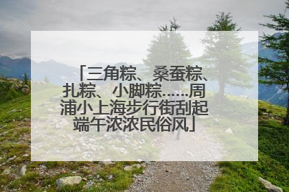 三角粽、桑蚕粽、扎粽、小脚粽……周浦小上海步行街刮起端午浓浓民俗风