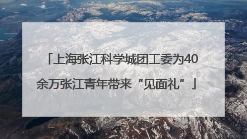 上海张江科学城团工委为40余万张江青年带来“见面礼”