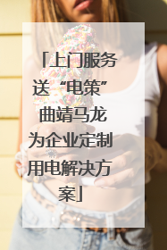 上门服务送“电策” 曲靖马龙为企业定制用电解决方案