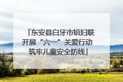 东安县白牙市镇妇联开展“六一”关爱行动 筑牢儿童安全防线