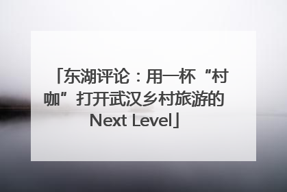 东湖评论：用一杯“村咖”打开武汉乡村旅游的Next Level