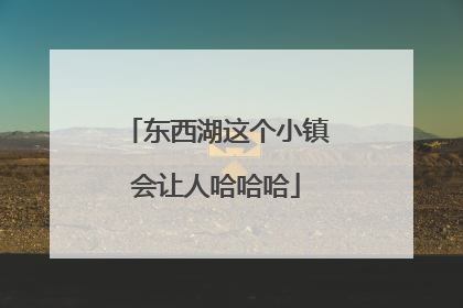 东西湖这个小镇会让人哈哈哈