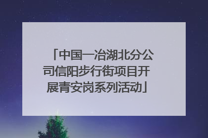中国一冶湖北分公司信阳步行街项目开展青安岗系列活动