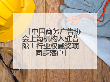 中国商务广告协会上海机构入驻普陀！行业权威奖项同步落户