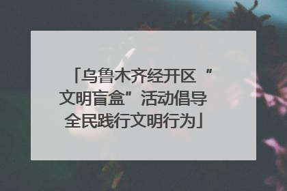乌鲁木齐经开区“文明盲盒”活动倡导全民践行文明行为