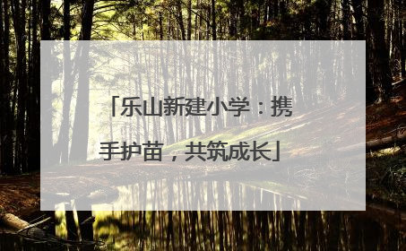 乐山新建小学：携手护苗，共筑成长
