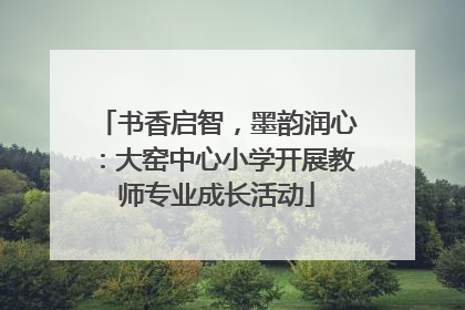 书香启智，墨韵润心：大窑中心小学开展教师专业成长活动