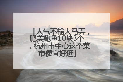 人气不输大马弄，肥美鲍鱼10块3个，杭州市中心这个菜市便宜好逛