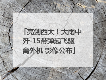 亮剑西太！大雨中歼-15带弹起飞驱离外机 影像公布