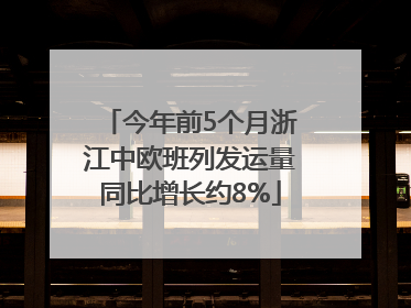 今年前5个月浙江中欧班列发运量同比增长约8%