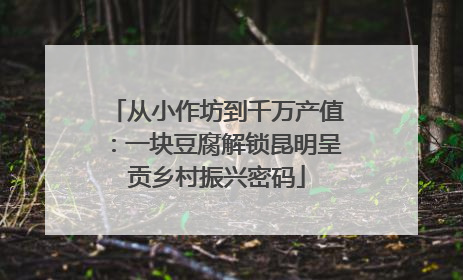 从小作坊到千万产值：一块豆腐解锁昆明呈贡乡村振兴密码