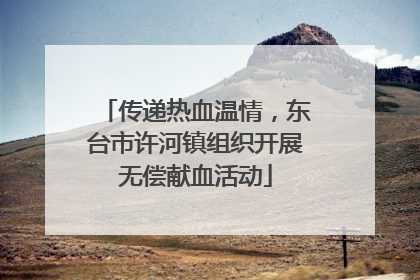 传递热血温情，东台市许河镇组织开展无偿献血活动
