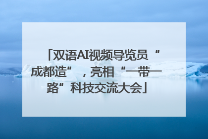 双语AI视频导览员“成都造”，亮相“一带一路”科技交流大会